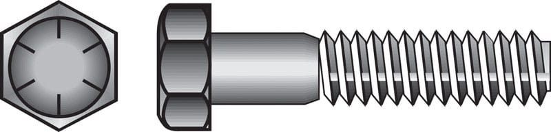 Hillman 220205 7/16 in. D X 5 in. L Heat Treated Steel Hex Head Cap Screw 25 pk