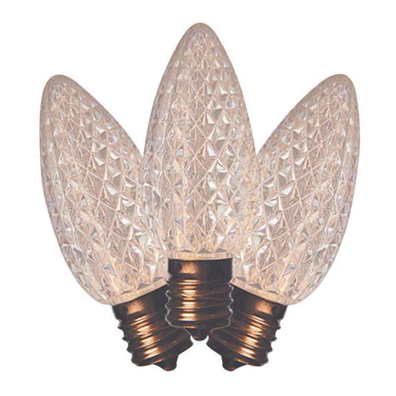 Holiday Bright Lights 25LEDFC9TWWSA LED C9 Warm White 25 ct Replacement Christmas Light Bulbs