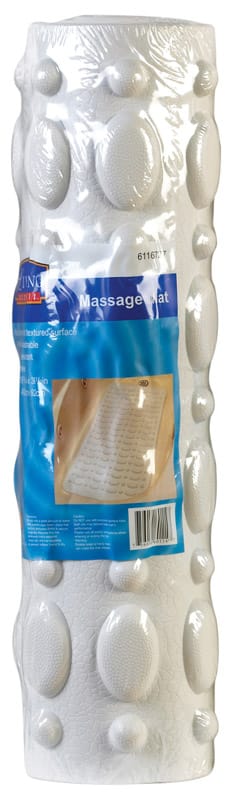 Living Accents MB3207 36 in. L X 15-3/4 in. W White Vinyl Massage Bath Mat Latex Free