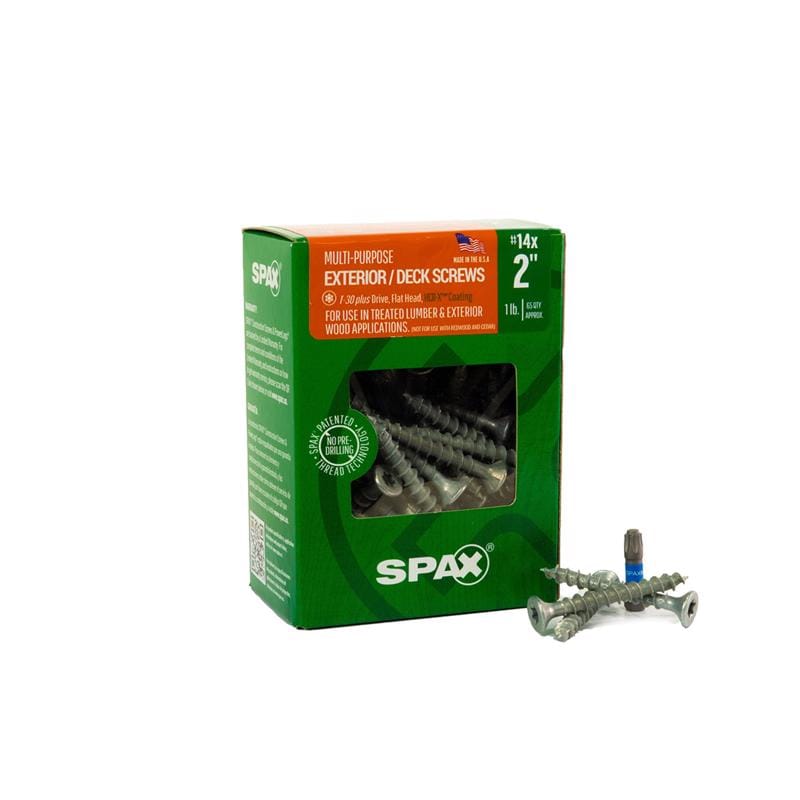 Spax 4191670600504 Multi-Material No. 14 Label X 2 in. L T30+ Flat Head Serrated Construction Screws