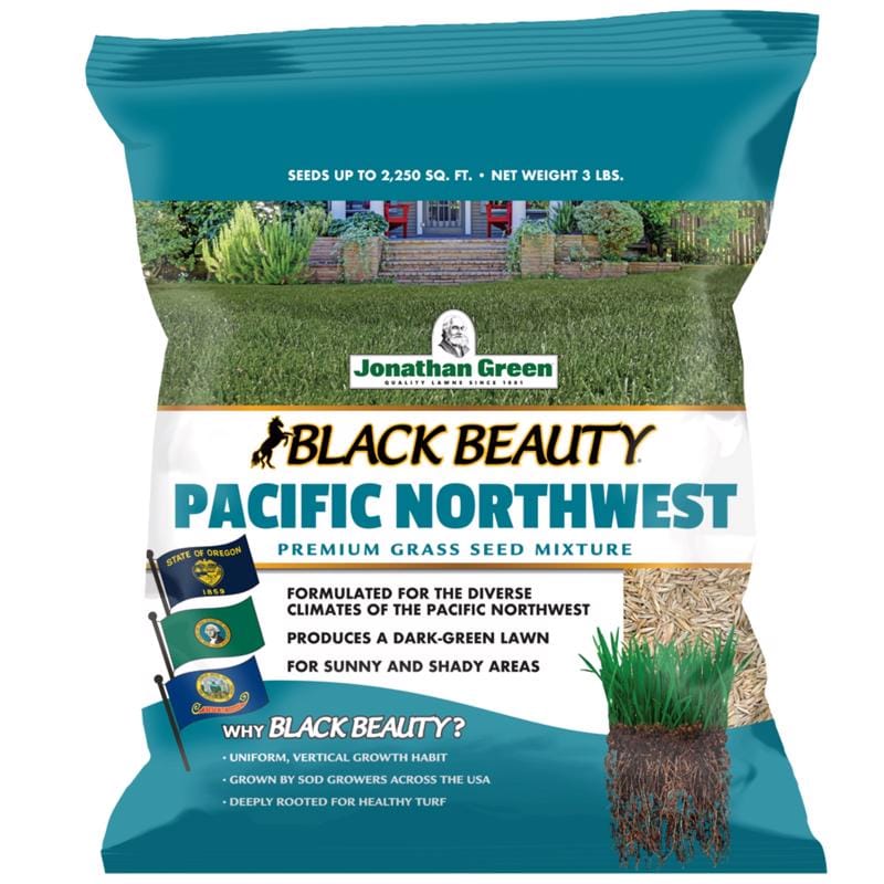 Jonathan Green 10364 Black Beauty Pacific Northwest Mixed Sun or Shade Grass Seed 3 lb