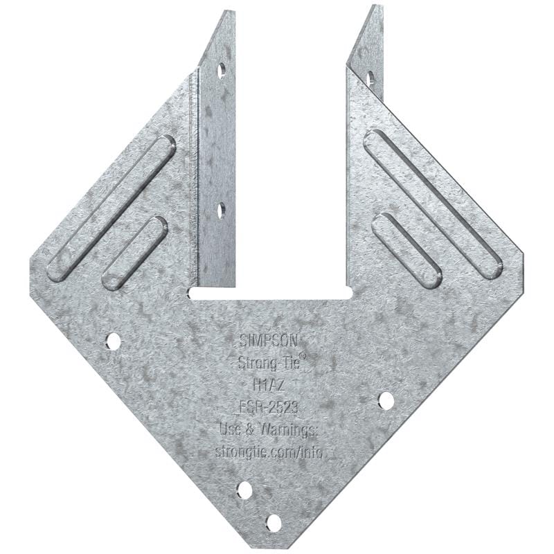 Simpson Strong-Tie H1AZ 4 in. H X 4 in. W 18 Ga. Galvanized Steel Hurricane Tie