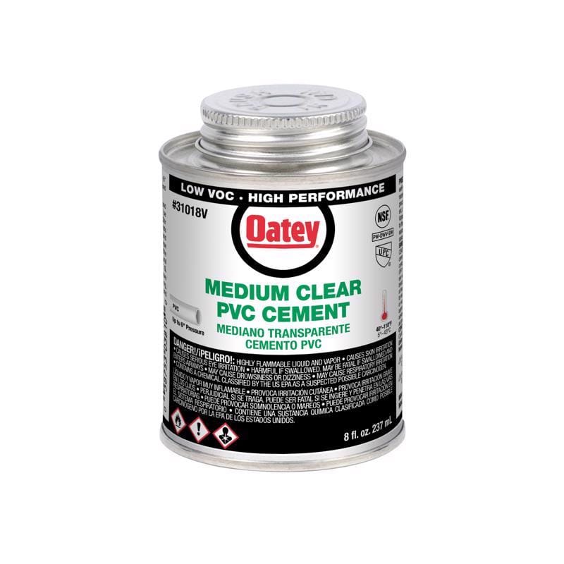 Oatey 31018V Clear Cement For PVC 8 oz