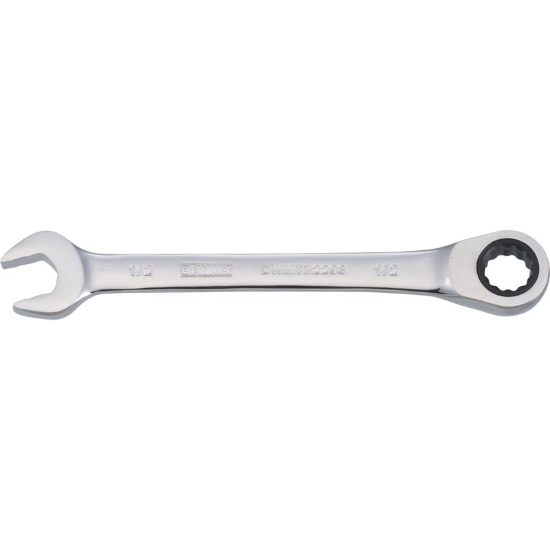Dewalt DWMT72293OSP 1/2 in. X 1/2 in. SAE Ratcheting Combination Wrench 6-5/32 in. L 1 pc