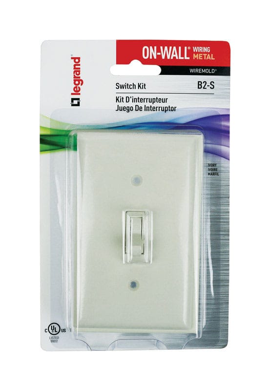 Legrand B2S Rectangle Plastic 1 gang Switch Kit Ivory