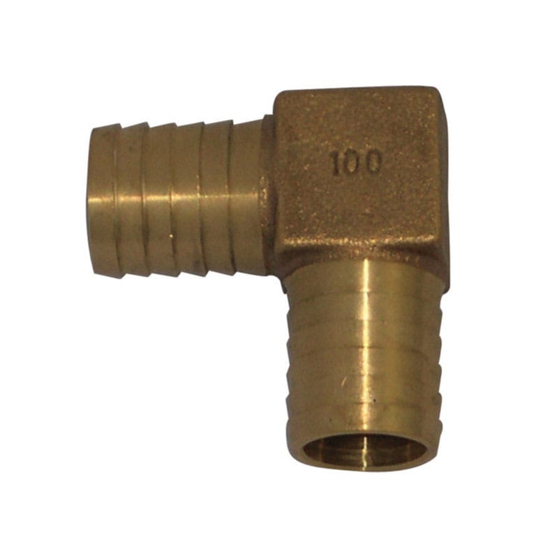 Campbell RLB4TLF 1 in. Barb X 1 in. D Barb Brass 90 Degree Elbow