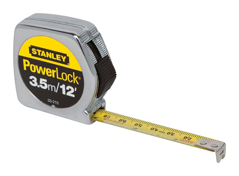 Stanley 33-215 PowerLock 12 ft. L X 0.5 in. W Compact Tape Measure 1 pk
