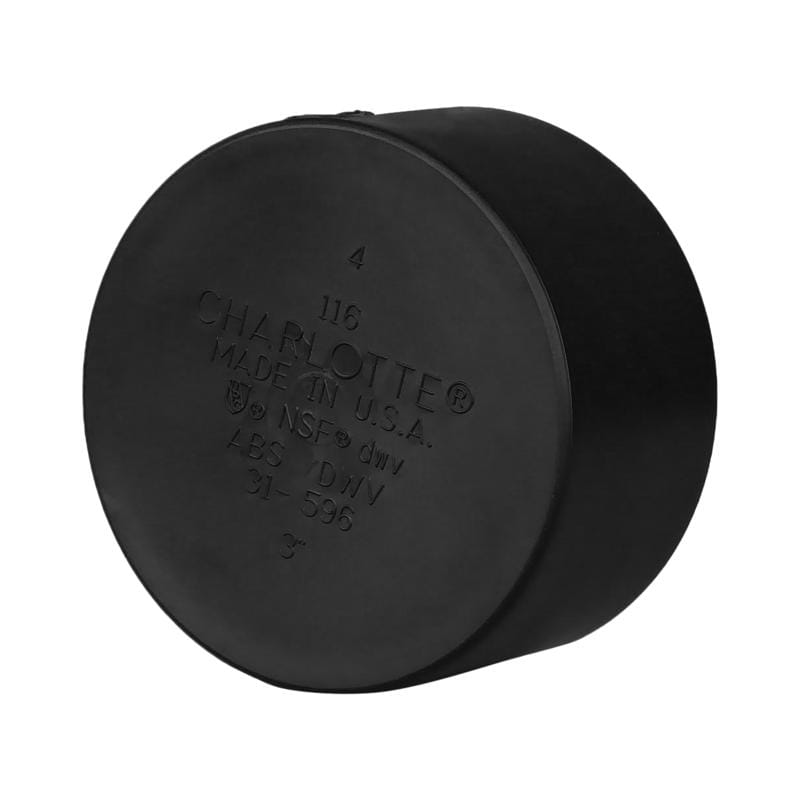 Charlotte Pipe ABS001161000 3 in. ABS Cap 1 pk