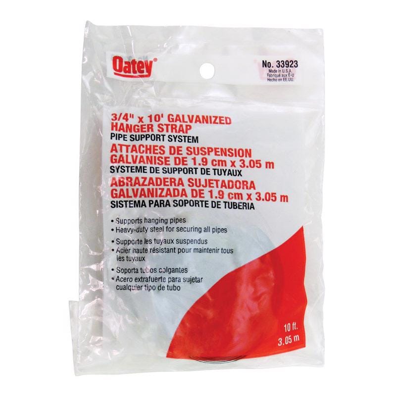 Oatey 33923 10 ft. Galvanized Galvanized Steel Hanger Strap