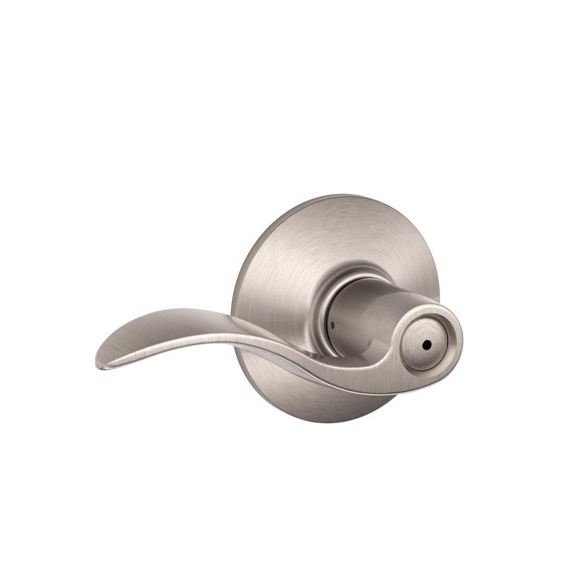 Schlage F40VACC619 Accent Satin Nickel Privacy Lockset 1-3/4 in.