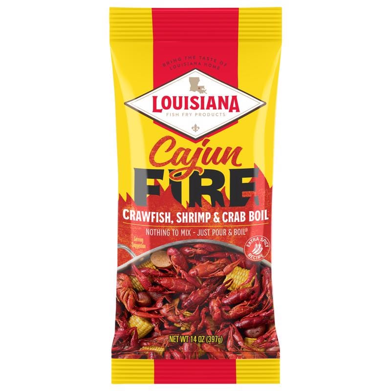 Louisiana Fish Fry 57 Seafood Boil - Cajun Fire Seafood Seasoning 14 oz