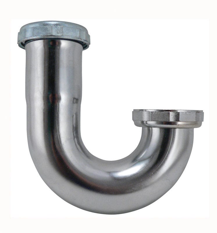 Keeney 10455SN 1-1/2 in. D Chrome Plated Brass J Bend