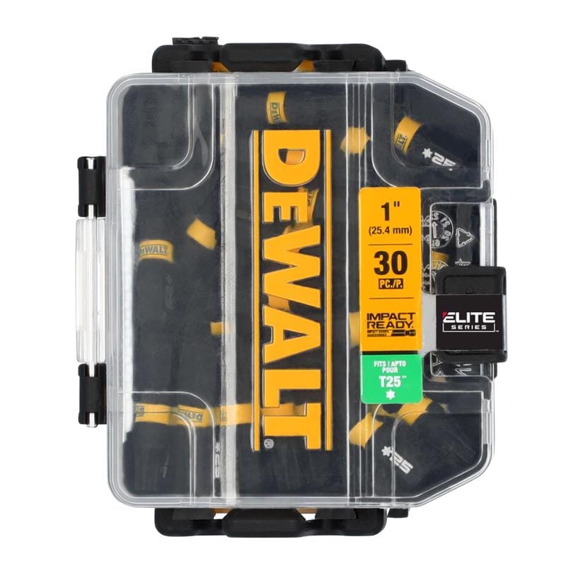 Dewalt DWAFE1TX25IR30 ELITE SERIES Torx T25 X 1 in. L Impact Driver Bit Set Steel 30 pc