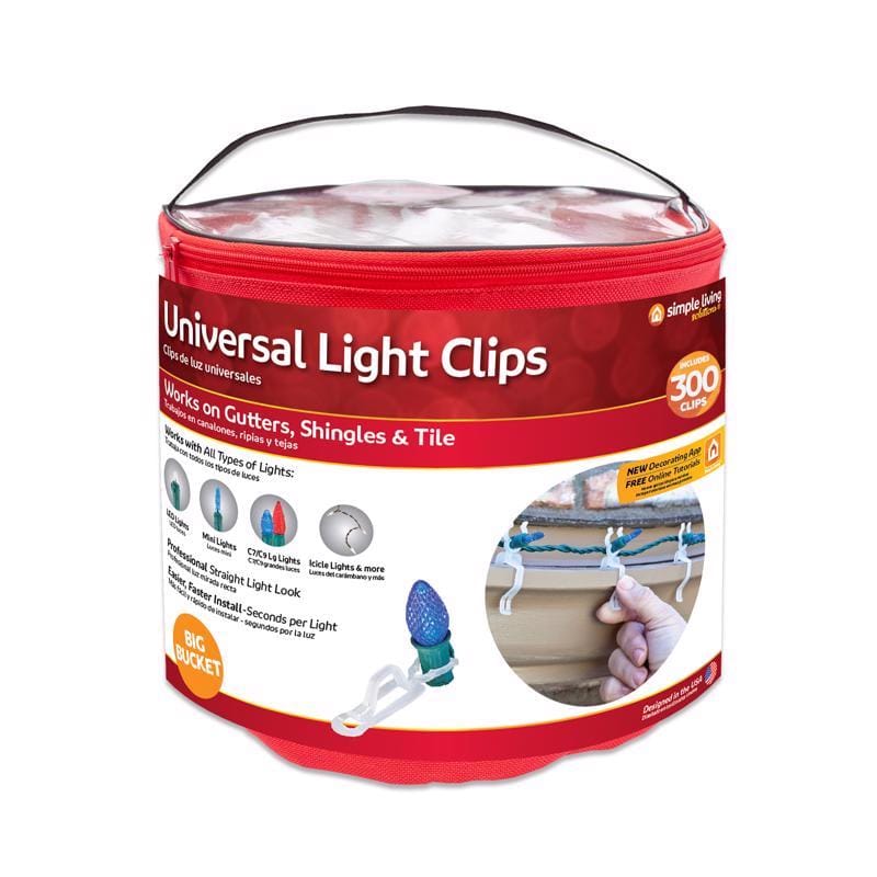 Simple Living Solutions 712300-1 Universal Light Clips 300 pk