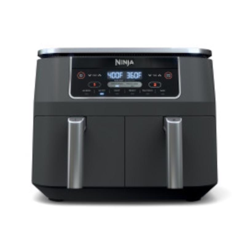 Ninja DZ201 Foodi Dual Basket Black 8 qt Programmable Digital Air Fryer