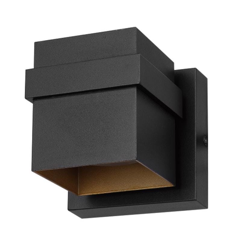 Globe Electric 60000022 1-Light Matte Black Petite Structure Wall Sconce