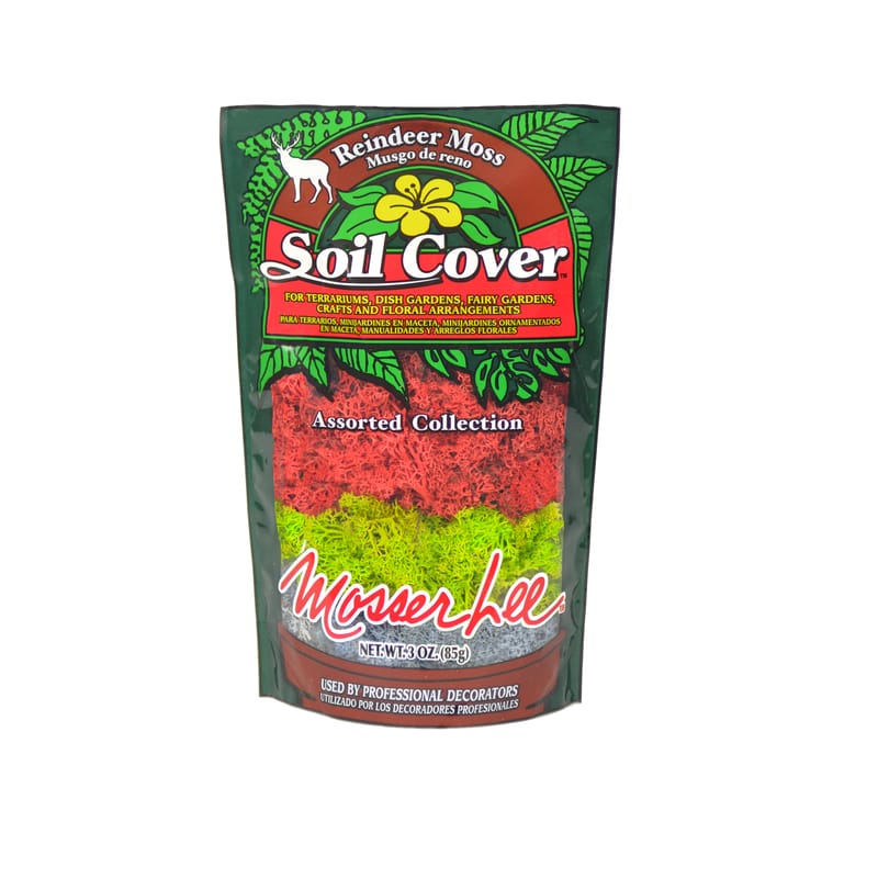 Mosser Lee ML3020 Soil Cover Organic Assorted Reindeer Moss 3 oz