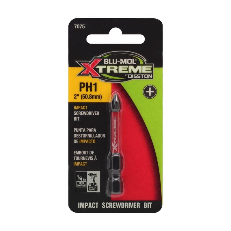 Blu-Mol Xtreme E0217075 Phillips 1 X 2 in. L Screwdriver Bit S2 Tool Steel 1 pc