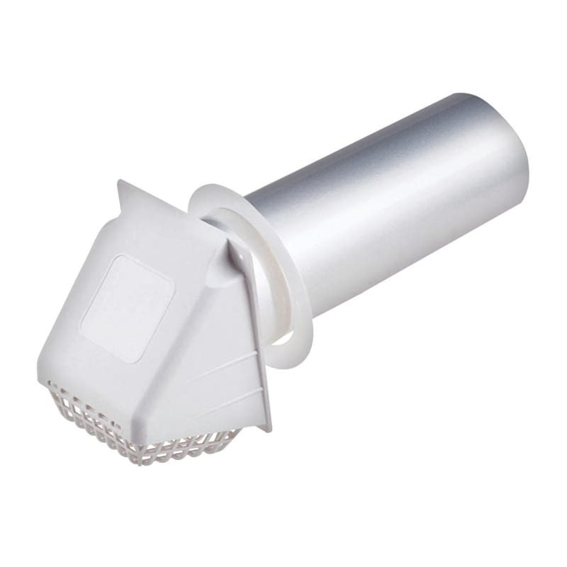 Deflect-O RVHAW4 Jordan 14.75 in. L X 4 in. D Silver/White Aluminum/Plastic Vent Dryer Hood