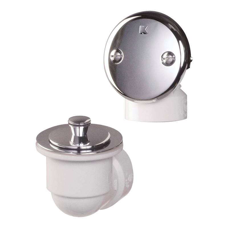 Keeney 651PVC 1-1/2 in. D Polished Chrome PVC Bath Drain Half Pack
