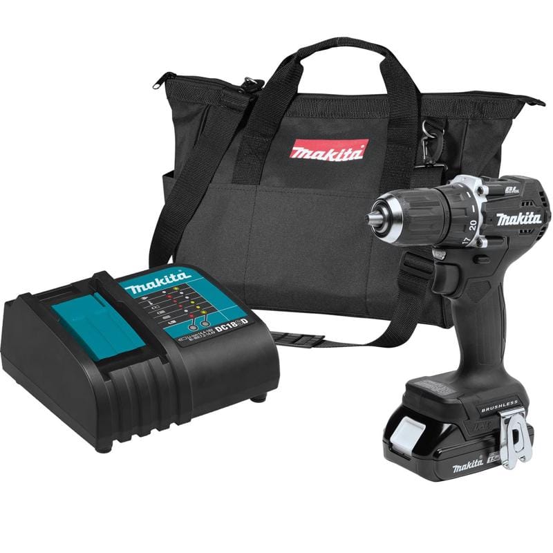 Makita XFD15SY1B 18V LXT Sub-Compact 1/2 in. Brushless Cordless Drill/Driver Kit (Battery & Charger)