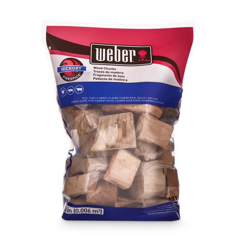 Weber 17148 Firespice All Natural Hickory Wood Smoking Chunks 350 cu in