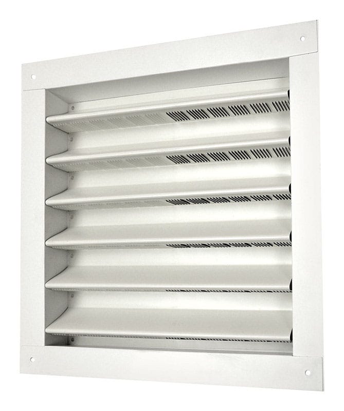 Master Flow DA1212W 12 in. W X 12 in. L White Aluminum Wall Louver