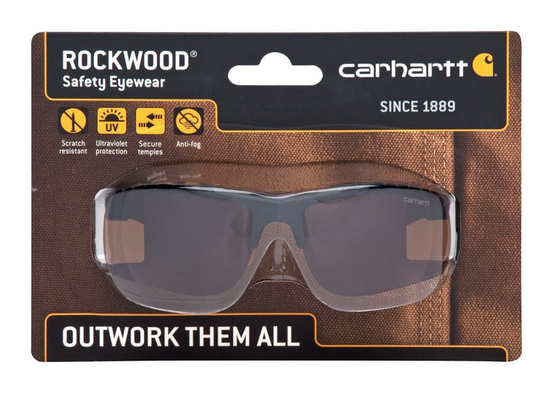 Carhartt CHB718DTCC Rockwood Anti-Fog Safety Glasses Sandstone Bronze Lens Black Frame 1 pc