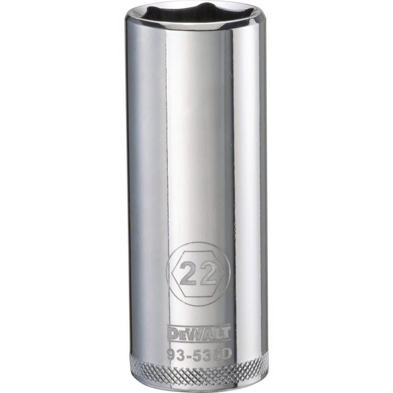 Dewalt DWMT93536OSP 22 mm X 1/2 in. drive Metric 6 Point Deep Socket 1 pc