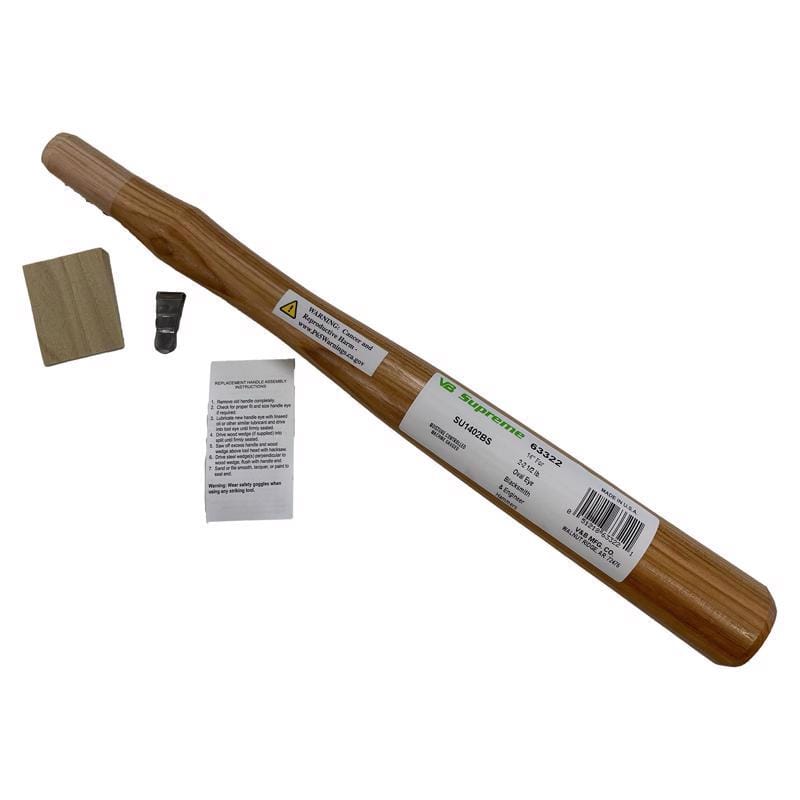 Vaughan 63322 Supreme 14 in. American Hickory Replacement Handle Brown 4 pc