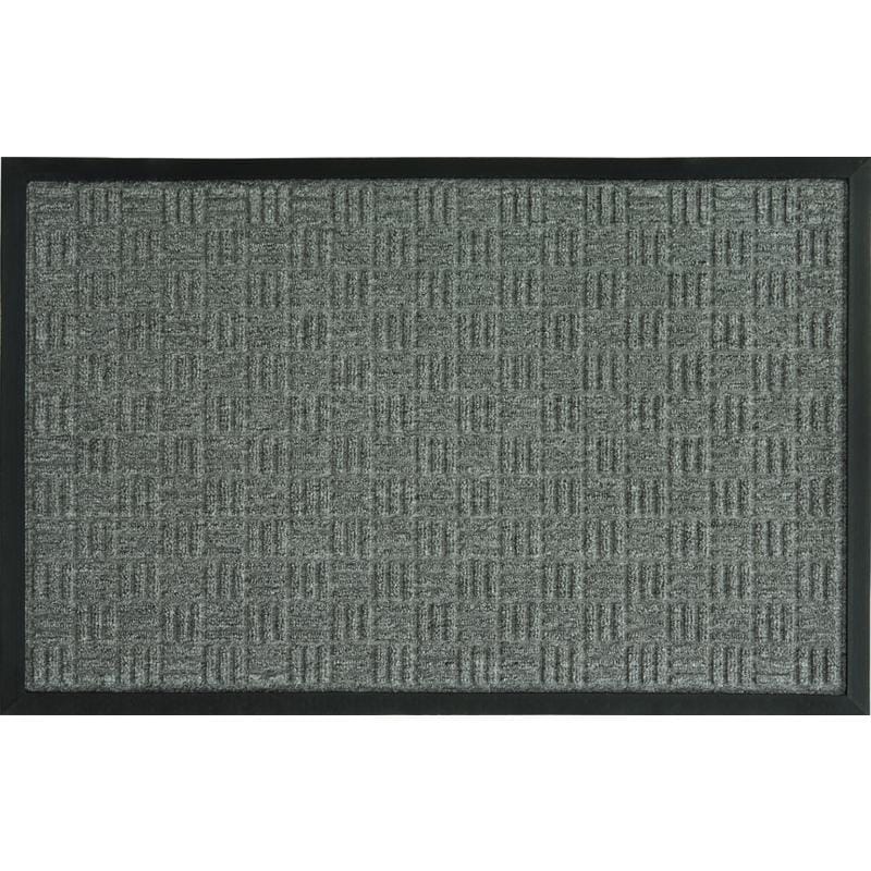 Sports Licensing Solutions 58775 18 in. W X 30 in. L Gray Parquet Rubber Door Mat