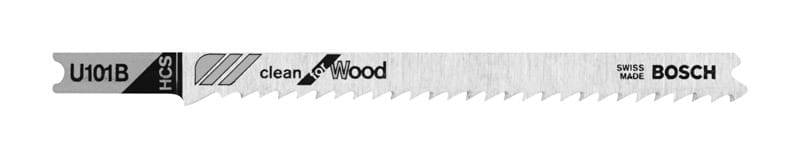Bosch U101B 3-5/8 in. High Carbon Steel U-Shank Jig Saw Blade 10 TPI 5 pk