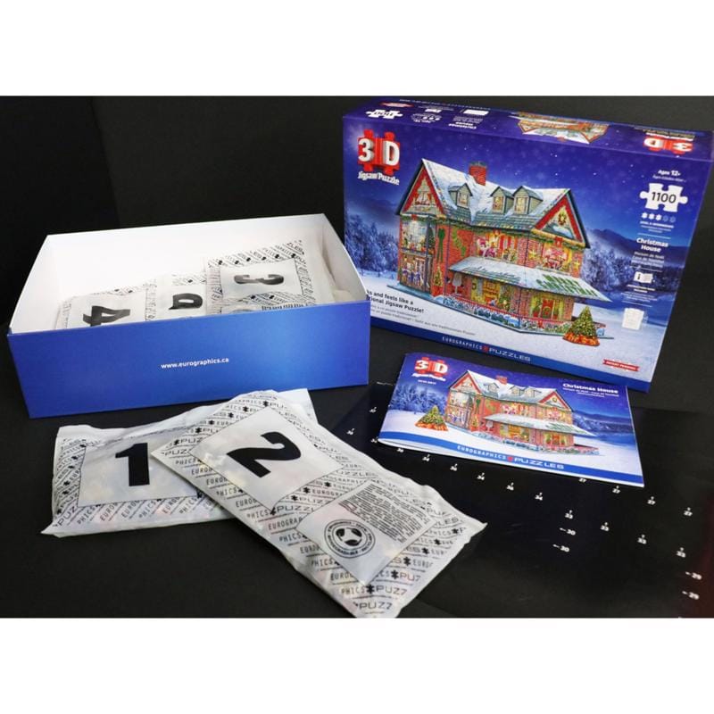 Eurographics 9910-5817 Christmas House 3D Jigsaw Puzzle Multicolored 1100 pc