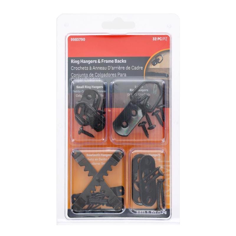 Hillman 9985790 Black Picture Hanging Kit 100 lb 32 pc