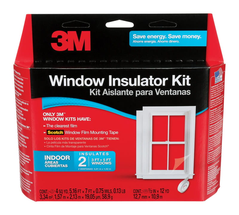 3M 2120W6 Indoor Window Film Insulator Kit 36 in. L X 60 in. W 2 pk