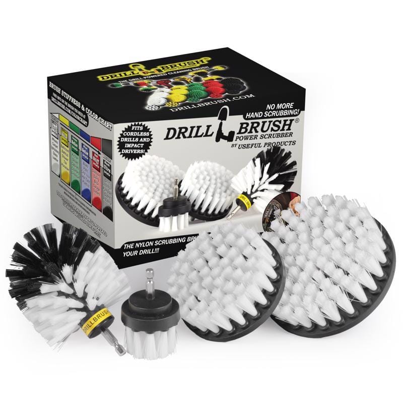 Drillbrush W-S-542O-QC-DB 5 in. W Soft Bristle Metal Handle Drill Brush Set
