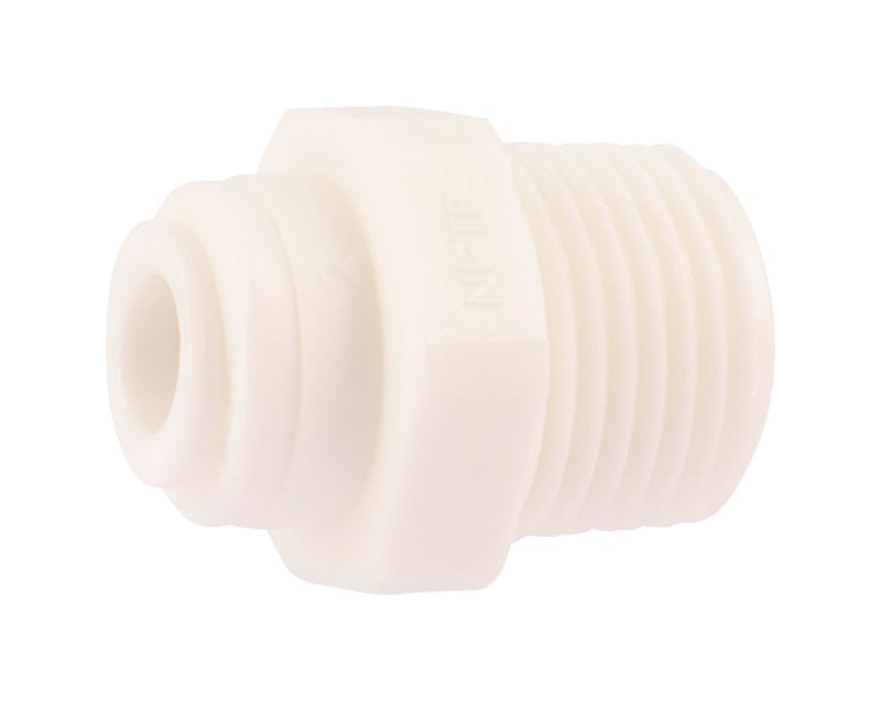 Sharkbite 25414 Push to Connect 1/4 in. 3/8 in. D MNPT Polypropylene Adapter