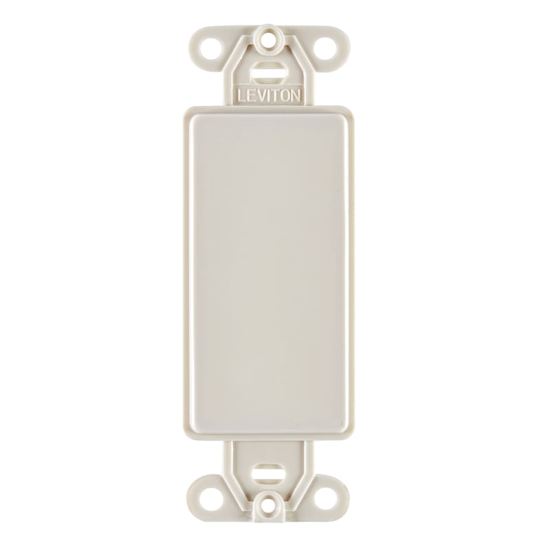 Leviton 80414-00T Light Almond 1 gang Nylon Blank Wall Plate 1 pk