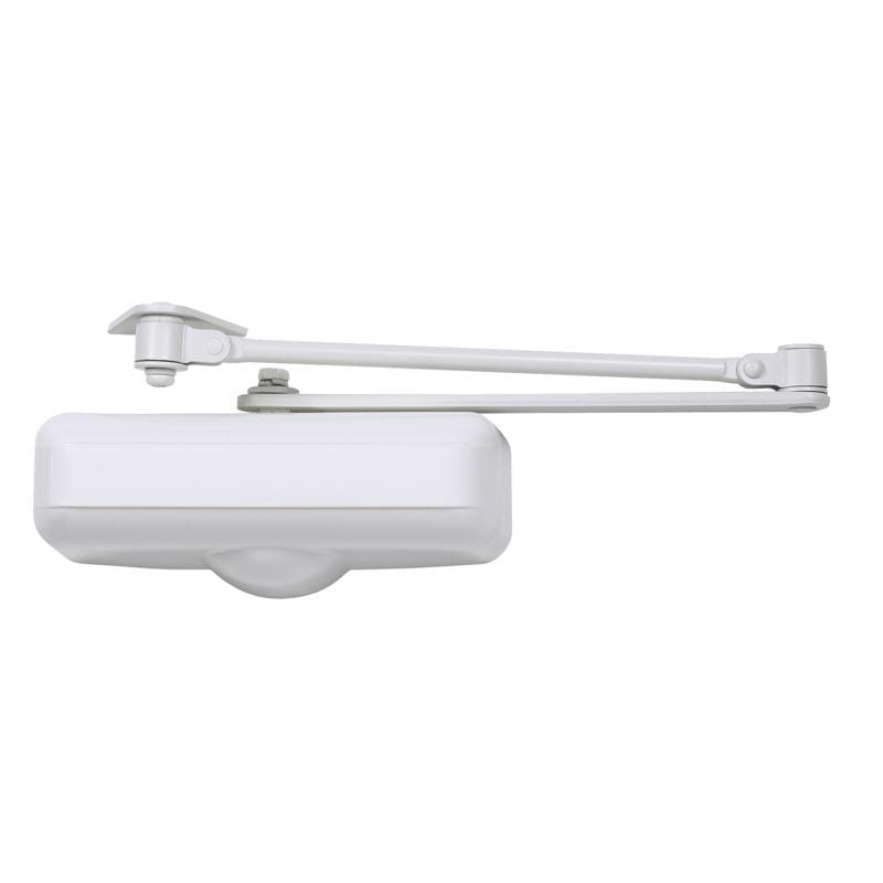 Tell DC100456 Powder Coated White Aluminum/Steel Hydraulic Door Closer Grade 1