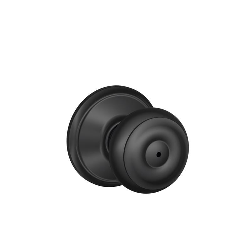 Schlage F40GGEO622 F-Series Georgian Matte Black Privacy Knob