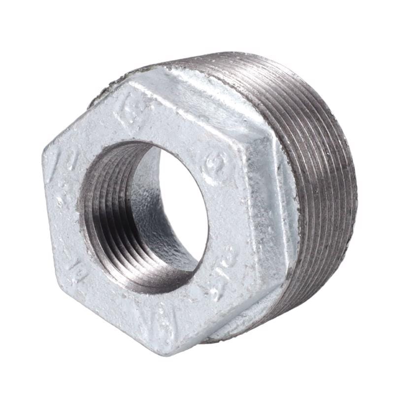 STZ Industries 311UB-11234 1-1/2 in. MIP each X 3/4 in. D FIP Galvanized Malleable Iron Hex Bushing