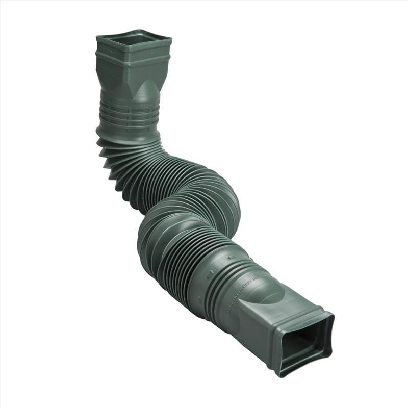 Amerimax 85011 Flex-A-Spout 4.5 in. H X 4.5 in. W X 55 in. L Green Vinyl K Downspout Extension