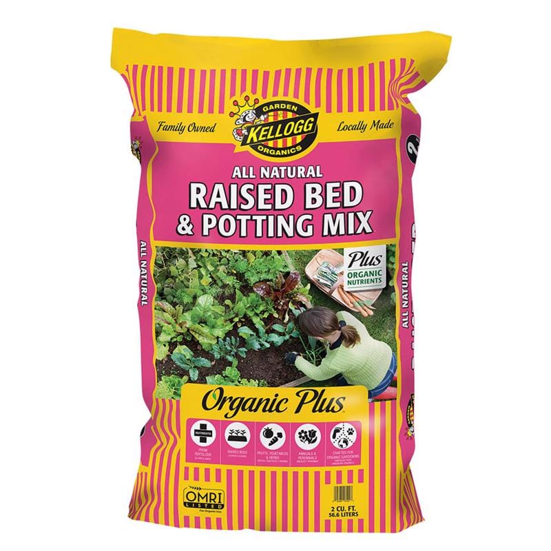 Kellogg 6490 Organic All Purpose Raised Bed Mix 2 cu ft