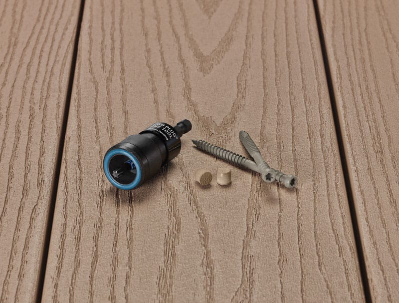 Starborn PXDC301T275 Pro Plug No. 10 X 2-3/4 in. L Brownstone Star Trim Head Deck Screws and Plugs Kit 1 pk