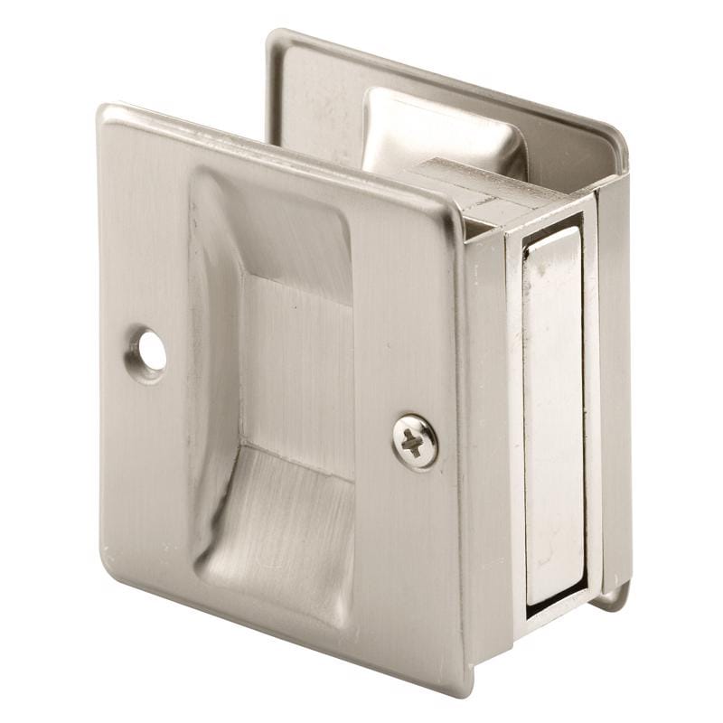 Prime-Line N 7238 2.5 in. L Satin Nickel Silver Brass Pocket Door Pull