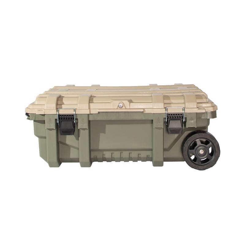 RealTree 4000045 25 gal Green Storage Tote w/Wheels 14.2 in. H X 37.5 in. W X 23.1 in. D Stackable