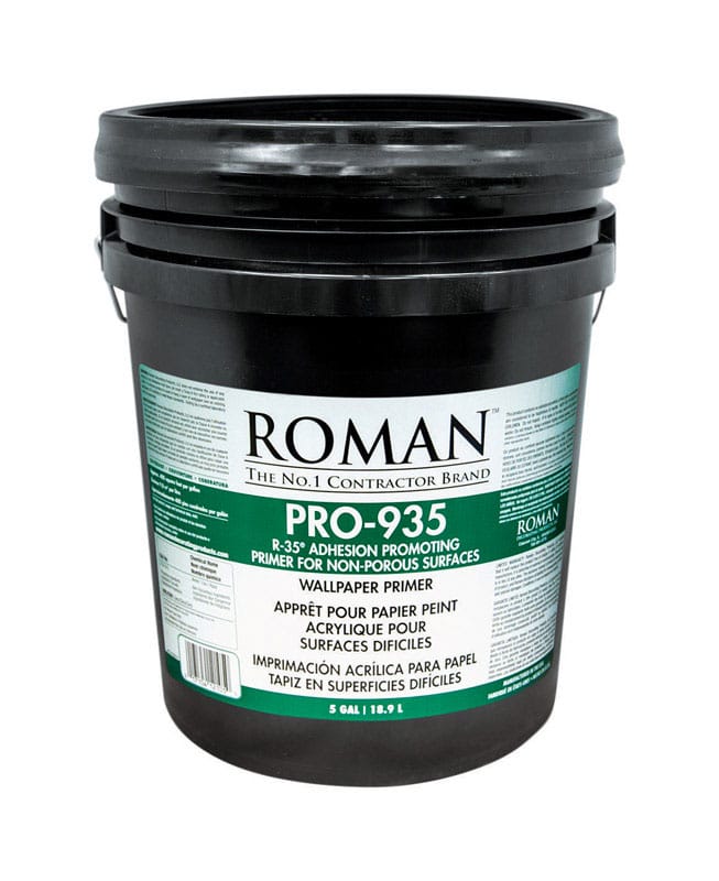 Roman 12105 PRO-935 R-35 Clear Flat Water-Based Acrylic Wallcovering Primer 5 gal