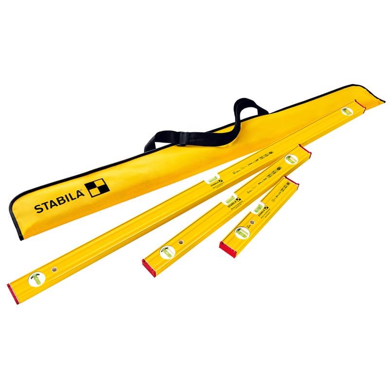 Stabila 29840 Aluminum 80 AS Box Frame Level Set 3 vial