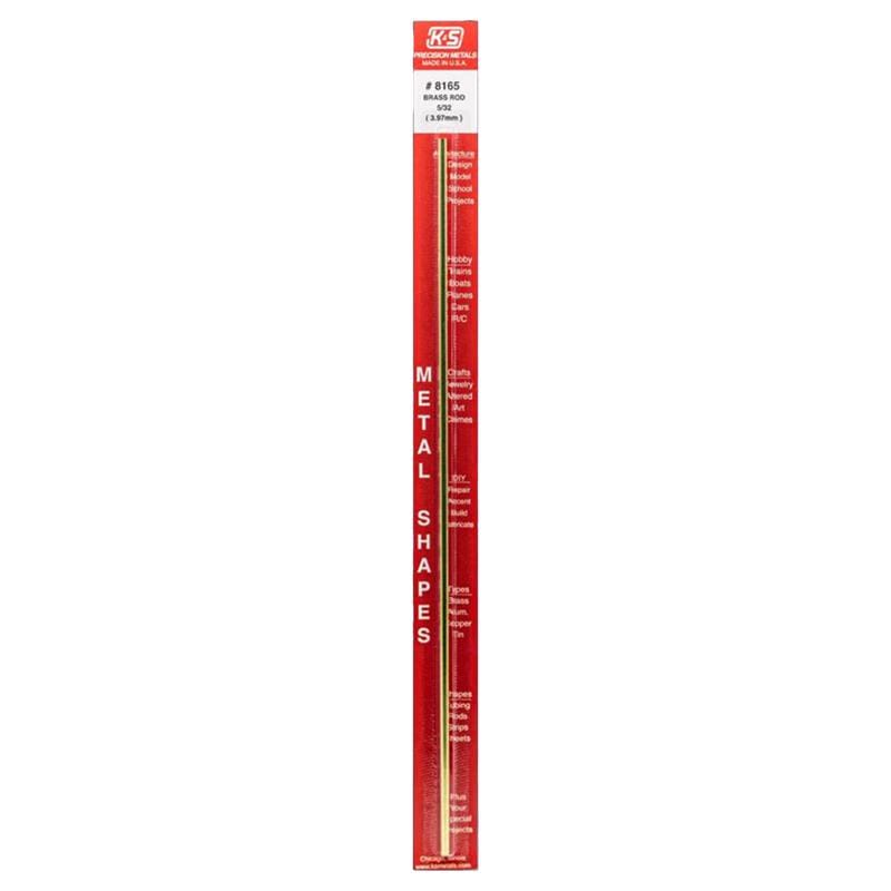 K&S 8165 5/32 in. D X 12 in. L Brass Rod 1 pk