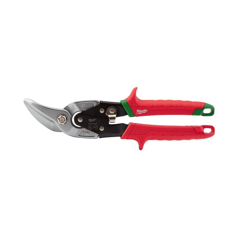 Milwaukee 48-22-4552 10 in. Forged Alloy Steel Left Serrated Offset Aviation Snips 22 Ga. 1 pk